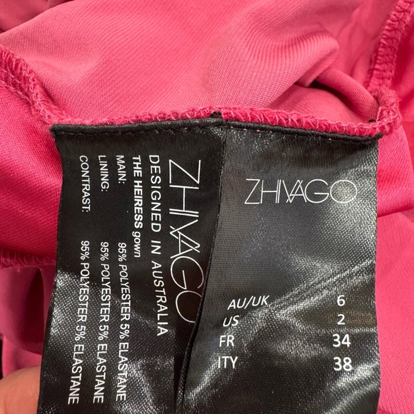 ZHIVAGO 976B The Heiress Gown in Damask Battle Line Long Sleeve Maxi Dress - Picture 13 of 14